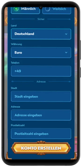 WinBay Adresse vervollständigen