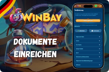 Winbay Casino anmelden – Identitätsnachweis für die KYC-Verifizierung hochladen