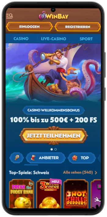WinBay Hauptseite öffnen