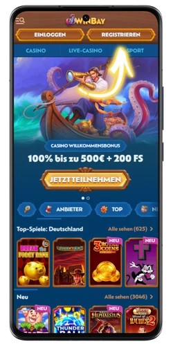 Winbay Casino Login deutsch – offizielle Website im Browser öffnen